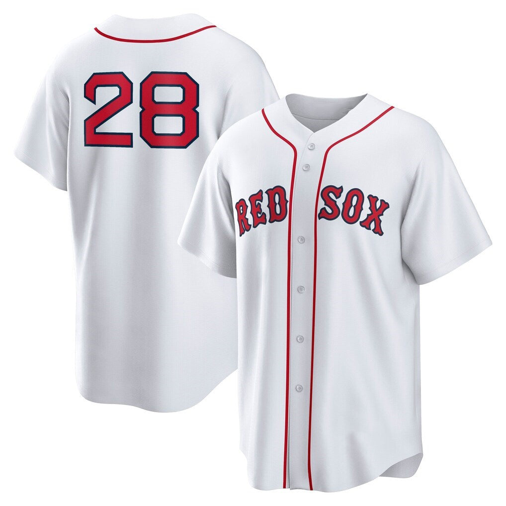 Boston Red Sox #28 Kristian Campbell White MWATKINS Home Replica Jersey