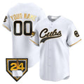 Custom Chicago Cubs 2024 Spring Training Patch Vapor Premier Limited Jersey ¨C White MWATKINS