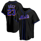 New York Mets #23 Javier Baez Black MWATKINS Replica Jersey