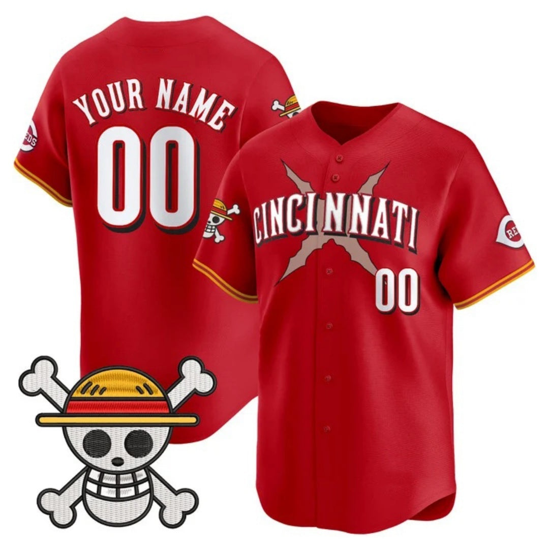 Custom Cincinnati Reds x One Piece Red MWATKINS Vapor Premier Limited Jersey - Stitched