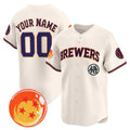 Custom Milwaukee Brewers x Dragon Ball Cream MWATKINS Vapor Premier Limited Jersey - All Stitched