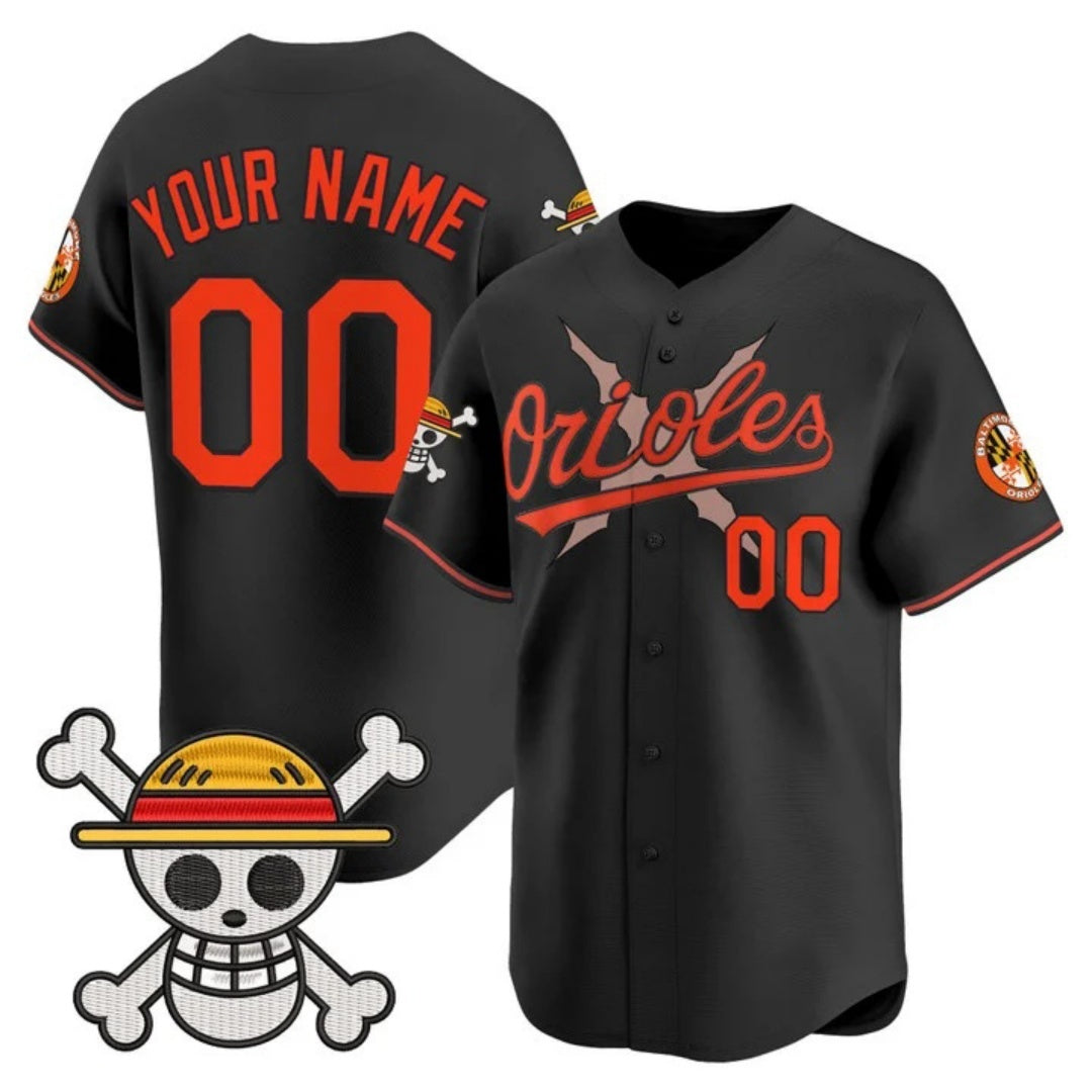 Custom Baltimore Orioles x One Piece Black MWATKINS Vapor Premier Limited Jersey - Stitched