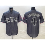 New York Mets #4 Francisco Alvarez Gray MWATKINS 2024 City Connect Cool Base Stitched Jersey
