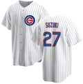 Chicago Cubs #27 Seiya Suzuki White MWATKINS Cool Base Stitched Jersey