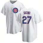 Chicago Cubs #27 Seiya Suzuki White MWATKINS Cool Base Stitched Jersey