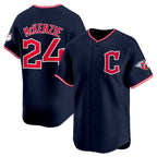Cleveland Guardians #24 Triston McKenzie Navy MWATKINS 2025 Alternate Limited Stitched Jersey
