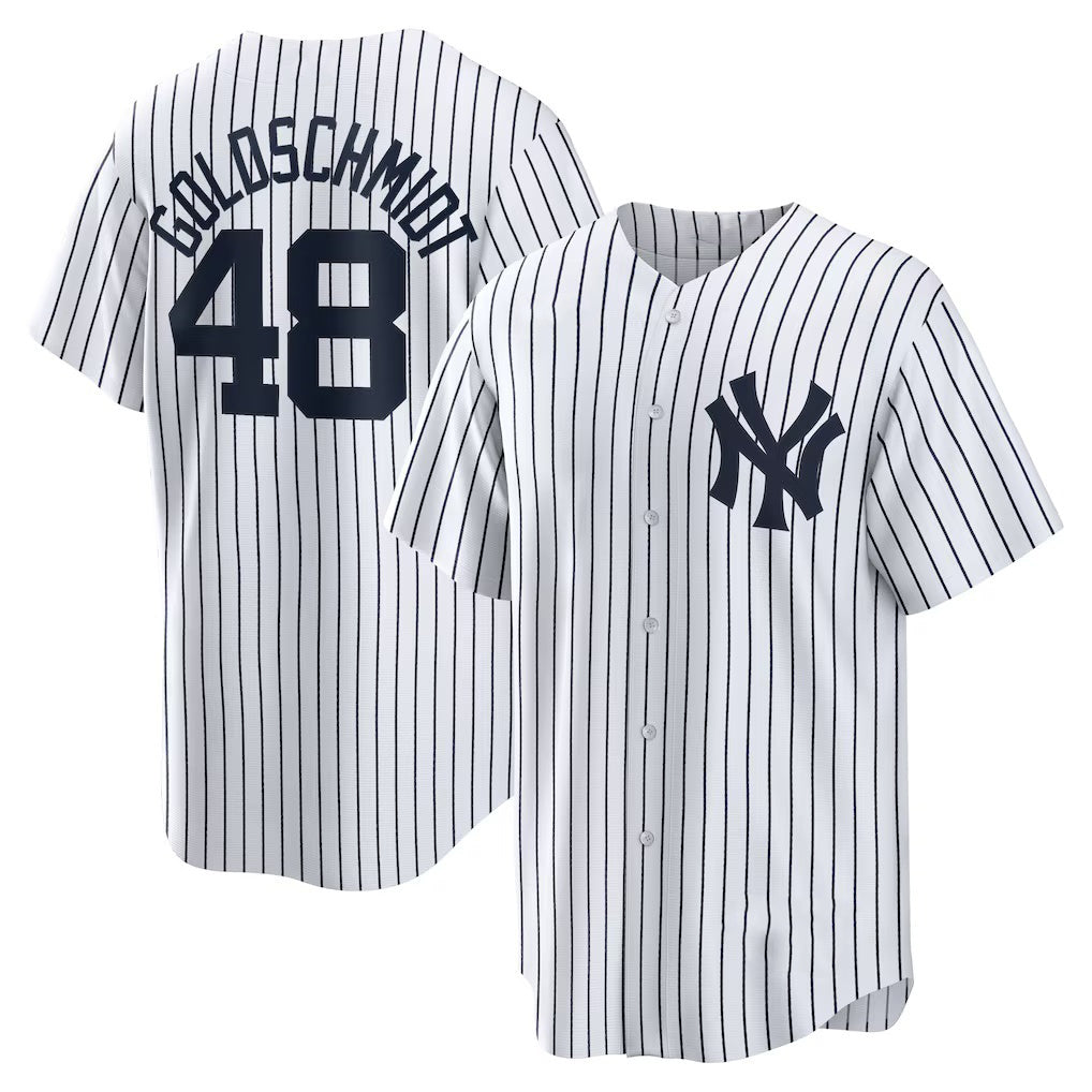 New York Yankees #48 Paul Goldschmidt White MWATKINS Home Replica Jersey