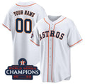 Custom Houston Astros Active Player White MWATKINS 2022 World Series Champions Cool Base Stitched Jersey