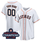 Custom Houston Astros Active Player White MWATKINS 2022 World Series Champions Cool Base Stitched Jersey