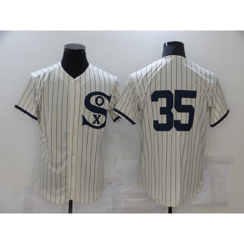 Chicago White Sox #35 Frank Thomas 2021 Cream Navy MWATKINS Field of Dreams Flex Base Stitched Jersey