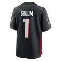 A.Falcons Number #1 Groom Black MWATKINS Game Jersey