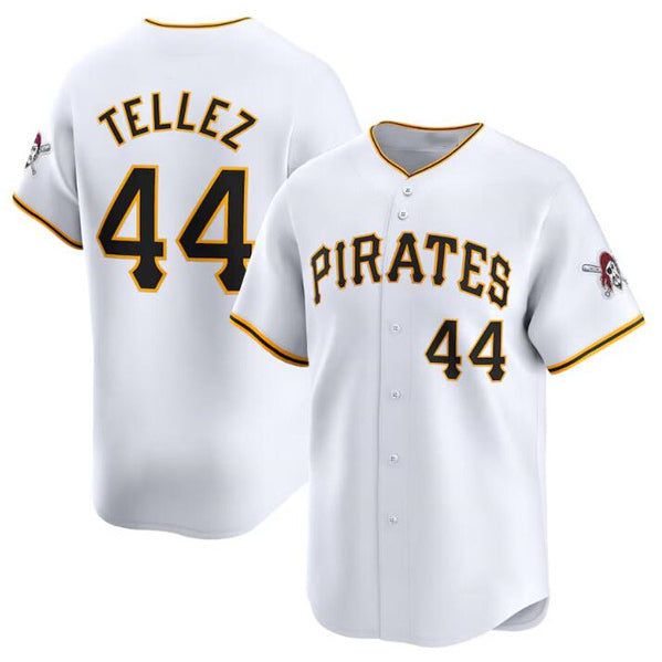 Pittsburgh Pirates #44 Rowdy Tellez White MWATKINS Home Limited Stitched Jersey