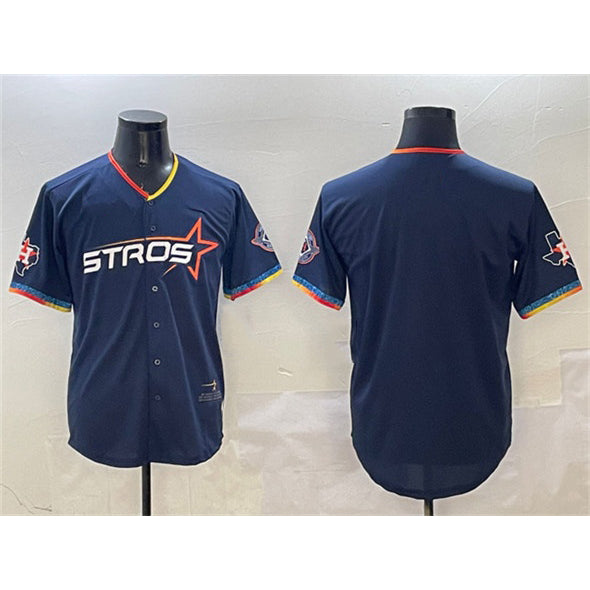 Houston Astros Blank Navy MWATKINS 2025 City Connect With Texas Patch Limited Stitched Jersey