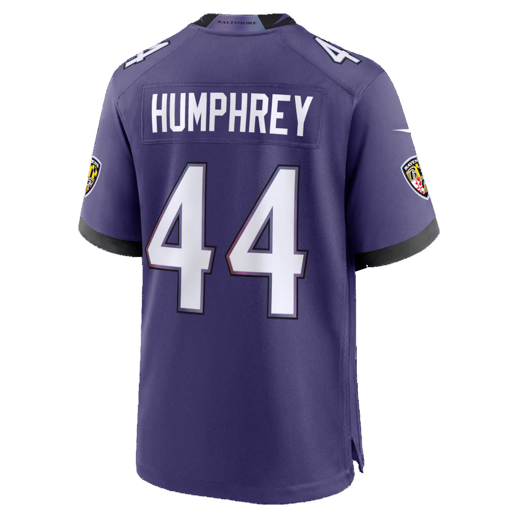 B.Ravens #44 Marlon Humphrey Purple MWATKINS Team Game Jersey