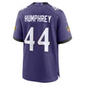 B.Ravens #44 Marlon Humphrey Purple MWATKINS Team Game Jersey
