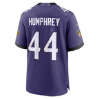 B.Ravens #44 Marlon Humphrey Purple MWATKINS Team Game Jersey