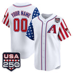 Custom Arizona Diamondbacks America 250 Edition Vapor Premier Limited White MWATKINS Stitched Jerseys