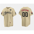 Custom Arizona Diamondbacks Active Player Gold MWATKINS 2023 World Series City Connect Cool Base Stitched Jersey