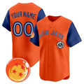 Custom Toronto Blue Jays x Dragon Ball Royal Orange MWATKINS Vapor Premier Limited Jersey - All Stitched
