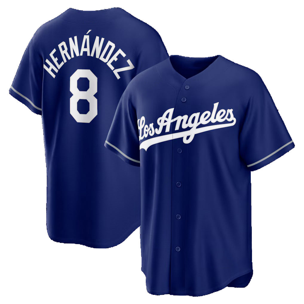 Los Angeles Dodgers #8 Enrique Hernandez Royal MWATKINS Alternate Replica Jersey