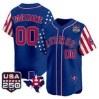 Custom Houston Astros America 250 Edition Vapor Premier Limited Royal MWATKINS Stitched Jerseys