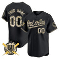 Custom Baltimore Orioles Armed Forces Day Vapor Premier Limited Jersey ¨C Black MWATKINS