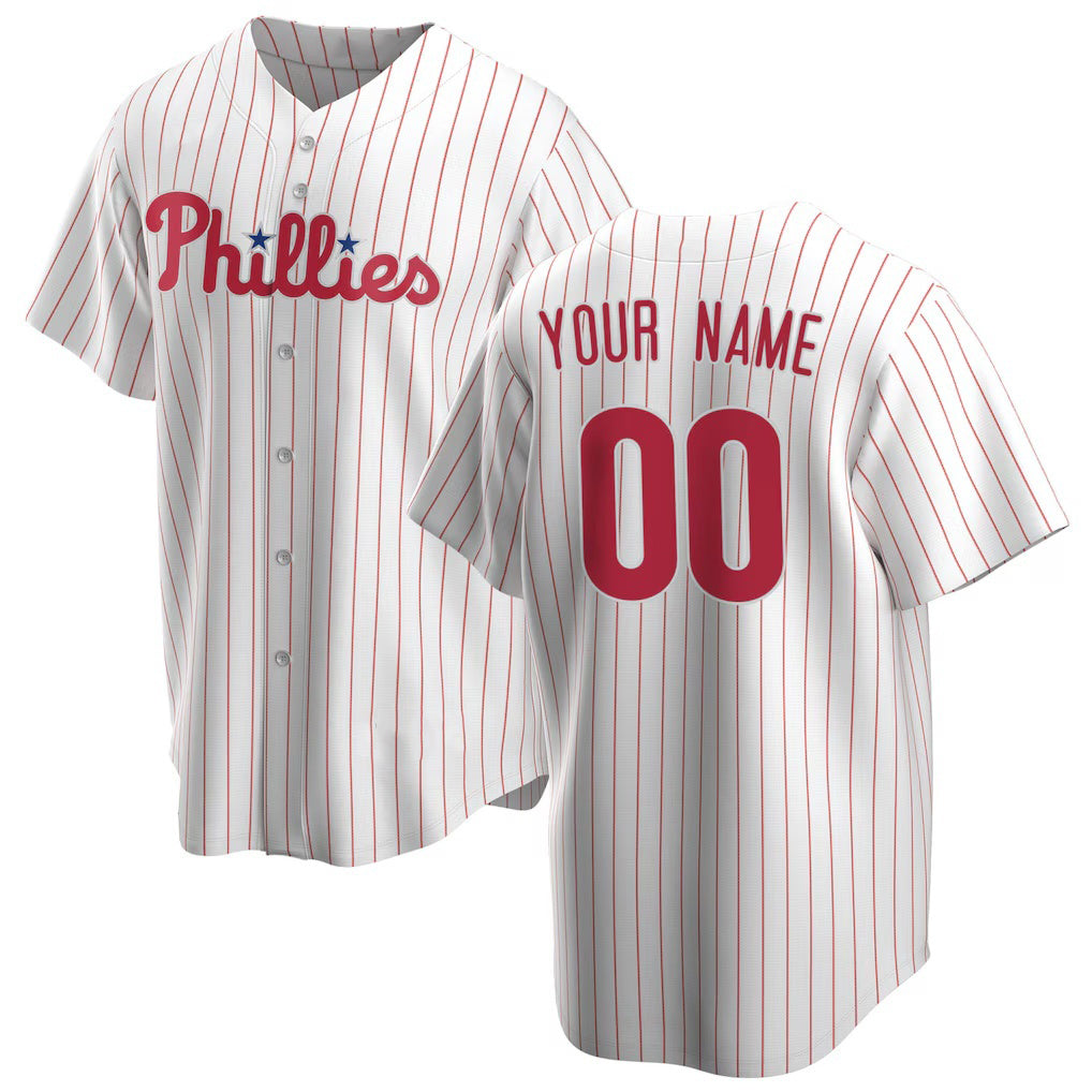 Custom Philadelphia Phillies White MWATKINS Home Replica Jersey