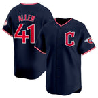 Cleveland Guardians #41 Carlos Santana Navy MWATKINS 2025 Alternate Limited Stitched Jersey
