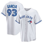Toronto Blue Jays #93 Yimi Garcia White MWATKINS Home Replica Player Jersey
