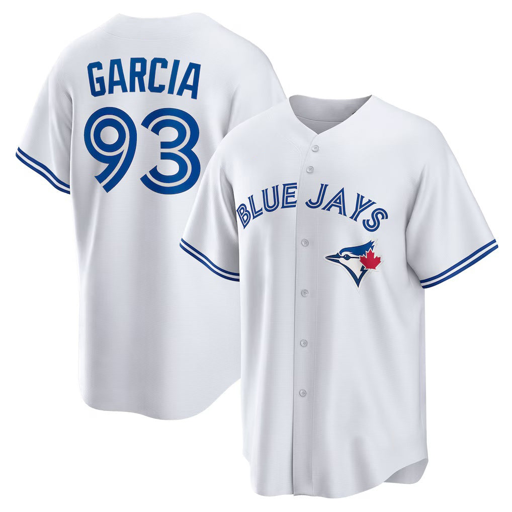 Toronto Blue Jays #93 Yimi Garcia White MWATKINS Home Replica Player Jersey