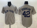 New York Yankees #42 Jackie Robinson Grey MWATKINS Stitched Jersey