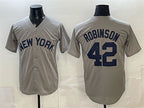 New York Yankees #42 Jackie Robinson Grey MWATKINS Stitched Jersey