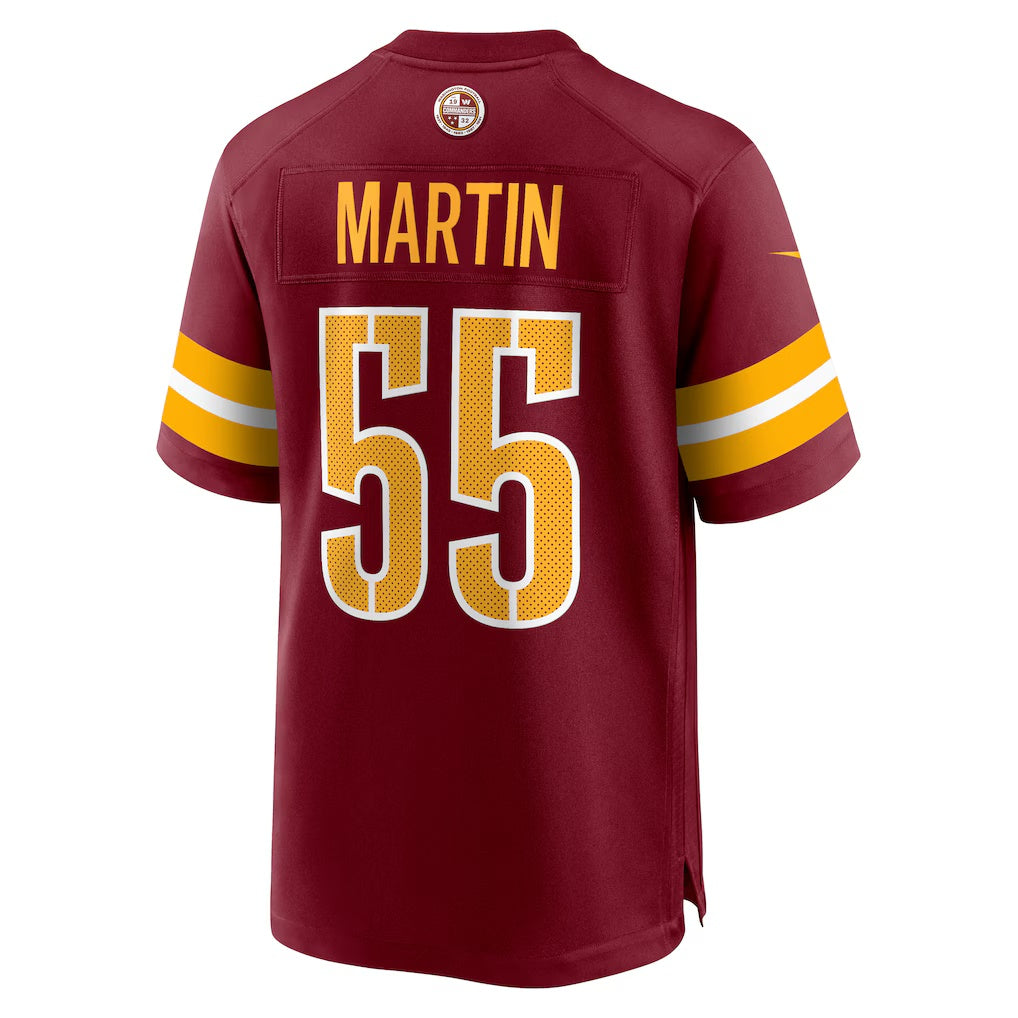 W.Commanders #55 Jacob Martin Burgundy MWATKINS Team Game Jersey
