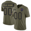 Custom B.Bills Active Player Olive MWATKINS 2025 Salute to Service Limited Stitched Jersey