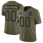 Custom B.Bills Active Player Olive MWATKINS 2025 Salute to Service Limited Stitched Jersey