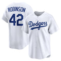 Los Angeles Dodgers #42 Jackie Robinson White MWATKINS Throwback Cooperstown Collection Limited Jersey