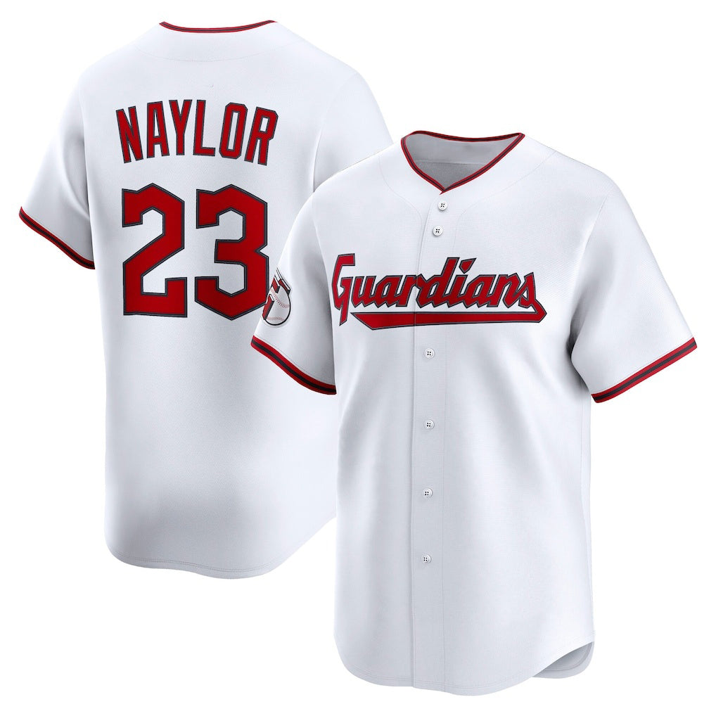 Cleveland Guardians #23 Bo Naylor White MWATKINS Home Limited Player Jersey