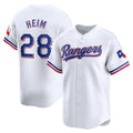 Texas Rangers #28 Jonah Heim White MWATKINS Home Limited Player Jersey