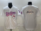 Los Angeles Dodgers Team Big Logo White MWATKINS Hello Kitty Night Stitched Jersey