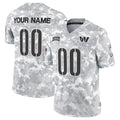 Custom W.Commanders Active Player 2024 F.U.S.E Arctic Camo MWATKINS Salute To Service Limited Stitched Jersey