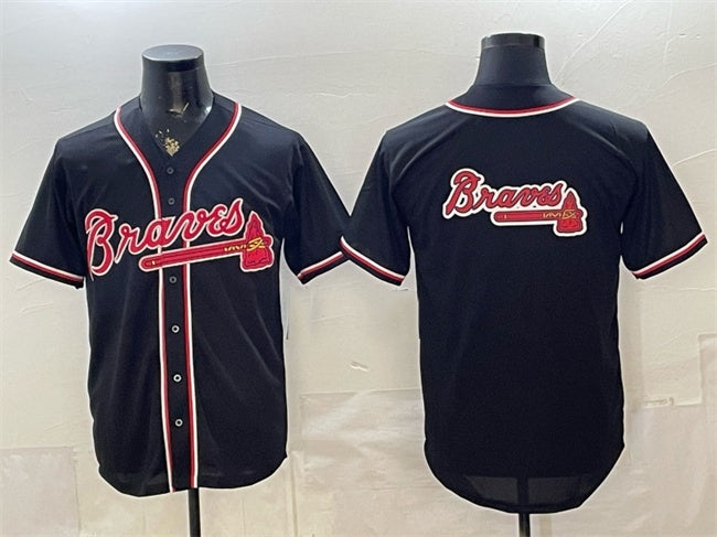 Atlanta Braves Team Big Logo 2026 Fashion Replica Black MWATKINS Out Stitched Jersey