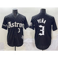 Houston Astros #3 Jeremy Pena Black MWATKINS Gothic 'Houston Born Barrio Raised' Limited Stitched Jersey