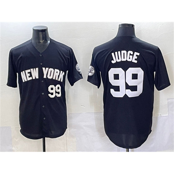New York Yankees #99 Aaron Judge Black MWATKINS Limited Stitched Jersey