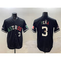 Houston Astros #3 Jeremy Pena Black MWATKINS Mexico With World Serise Champions Patch Cool Base Stitched Jersey