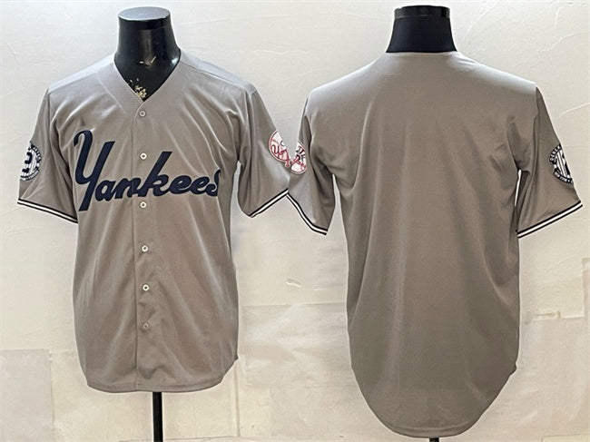 New York Yankees Blank Grey MWATKINS With Patch Limited Stitched Jersey