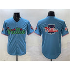 Philadelphia Phillies Team Big Logo Light Blue MWATKINS Phanatic Limited Stitched Jersey