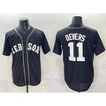 Boston Red Sox #11 Rafael Devers Black MWATKINS Lights Out Limited Stitched Jersey