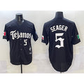 Texas Rangers #5 Corey Seager Black MWATKINS Mexico 2025 Vapor Premier Limited Stitched Jersey