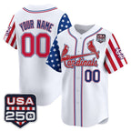 Custom St. Louis Cardinals America 250 Edition Vapor Premier Limited White MWATKINS Stitched Jerseys