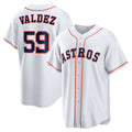Houston Astros #59 Framber Valdez White MWATKINS Home Replica Jersey